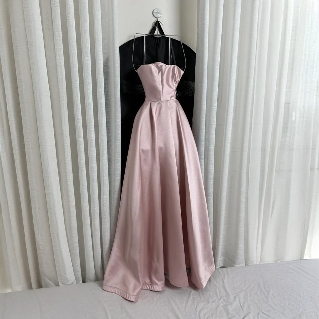 فستان سهره وردي فاتح - الصورة 7