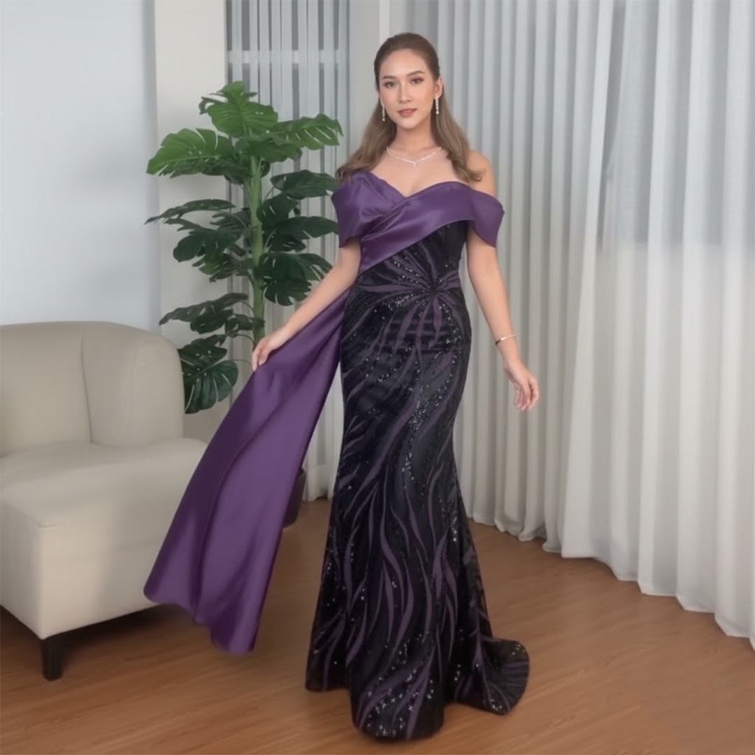 فستان سهره أرجواني