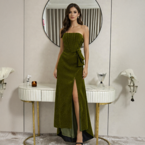 فستان جوخ اخضر