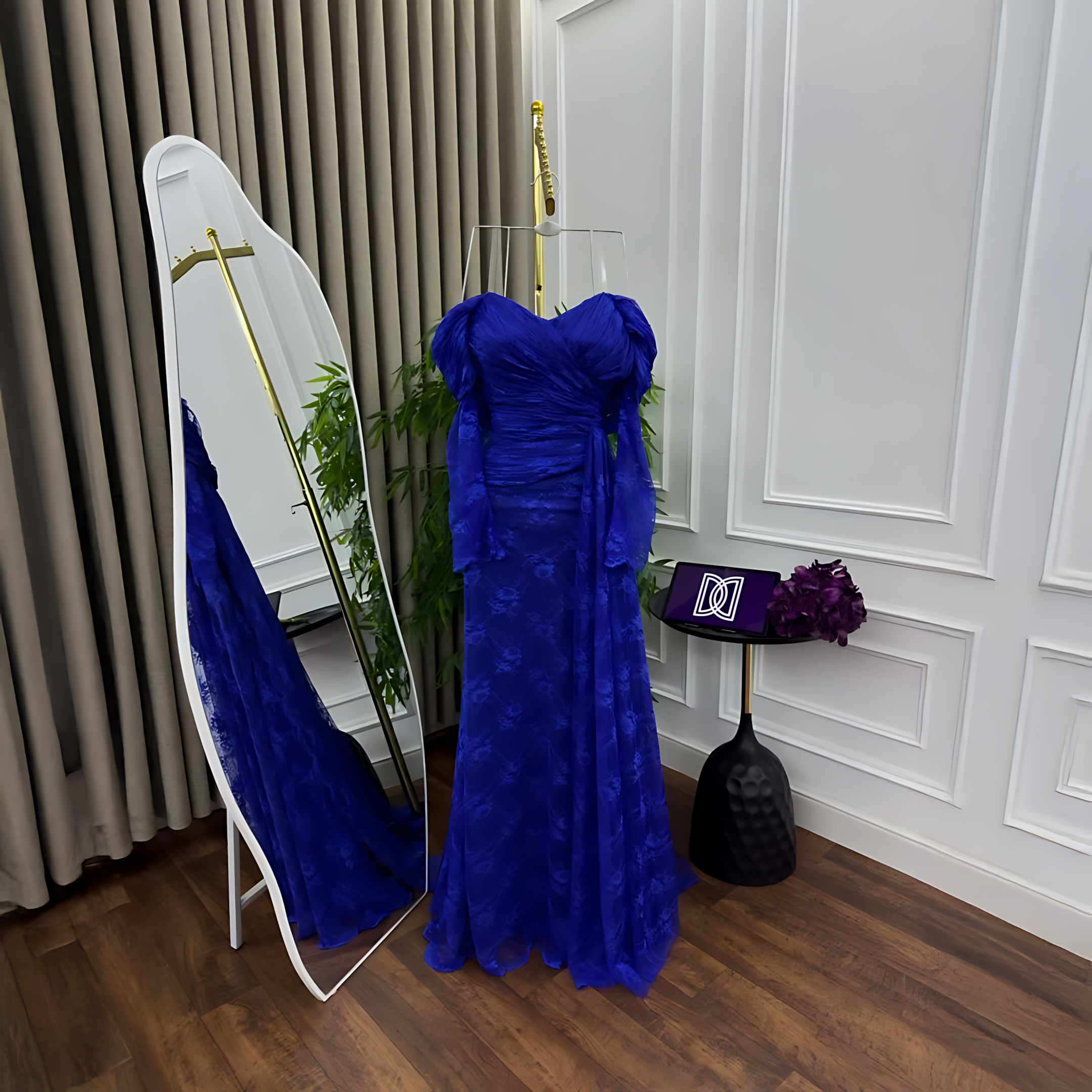 فستان ازرق ملكي - الصورة 4