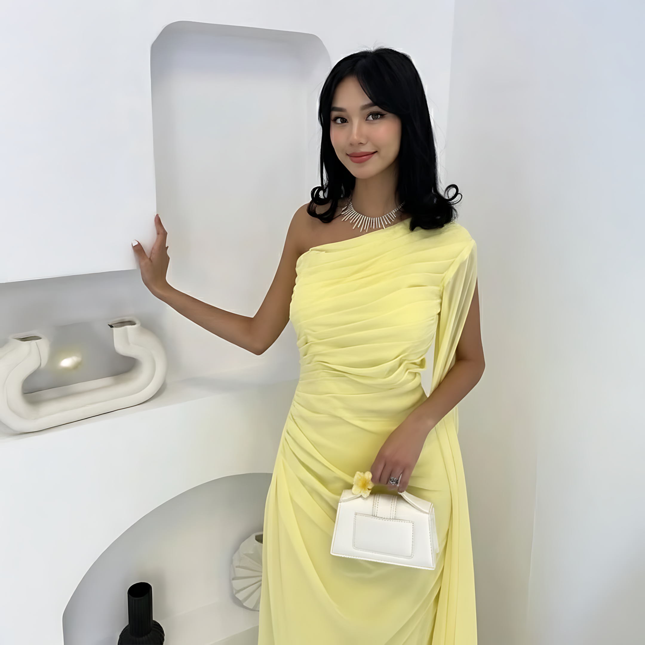 فستان ناعم ليموني - الصورة 7