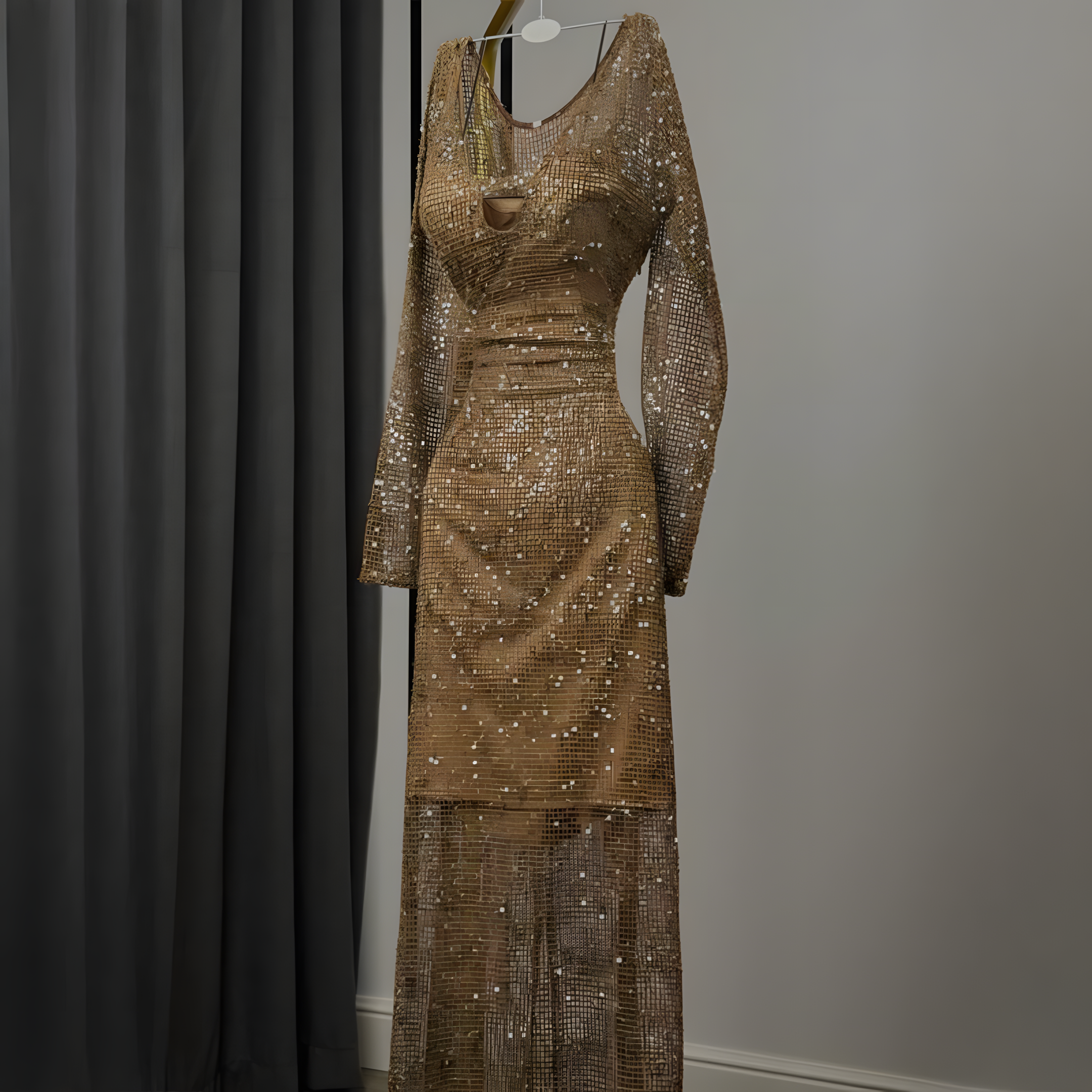 فستان سهره ذهبي - الصورة 5