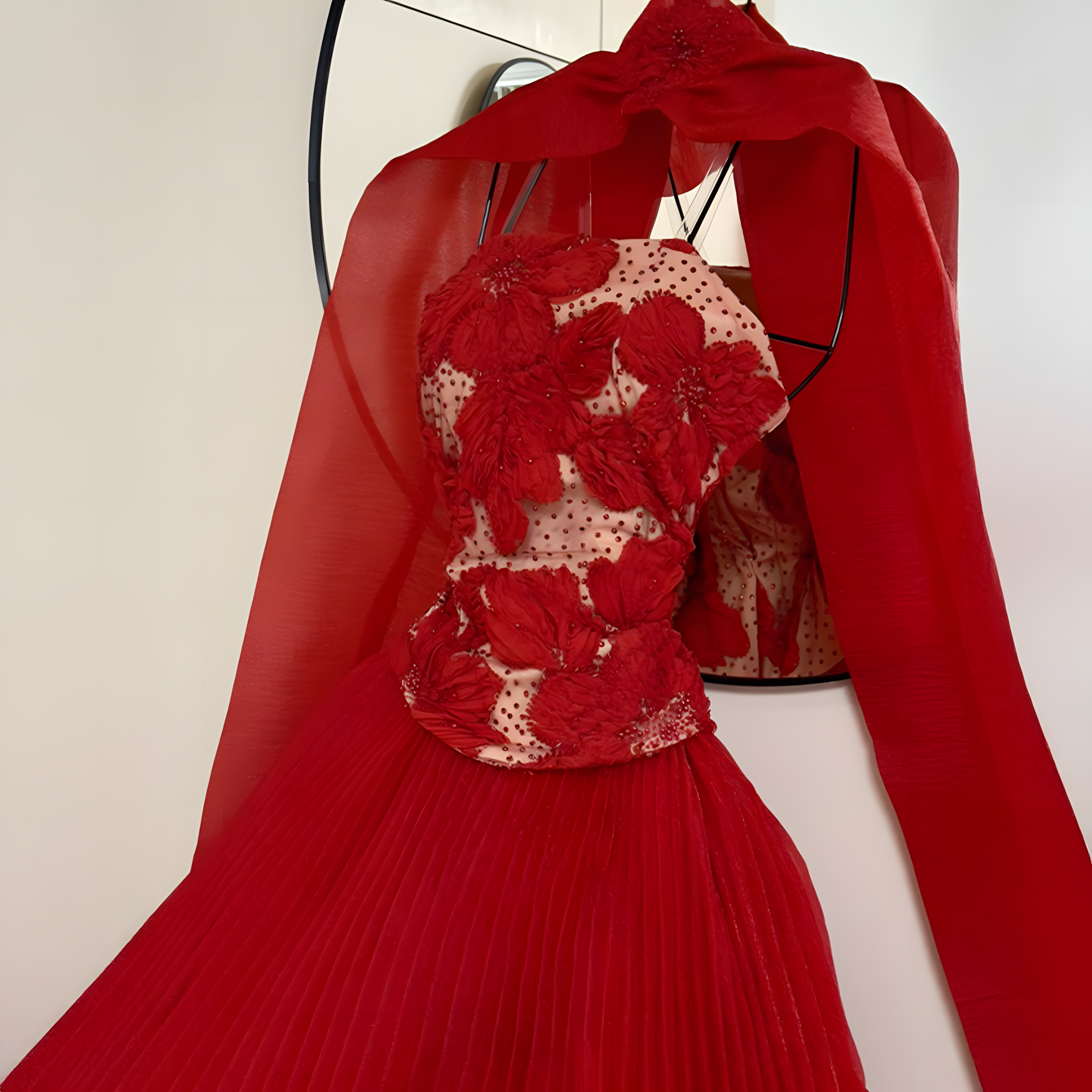 فستان سهره احمر غامق - الصورة 2