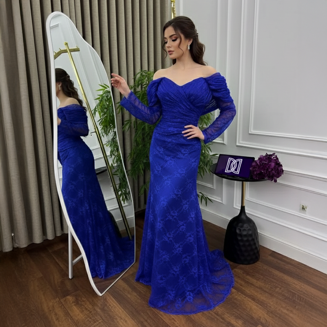 فستان ازرق ملكي