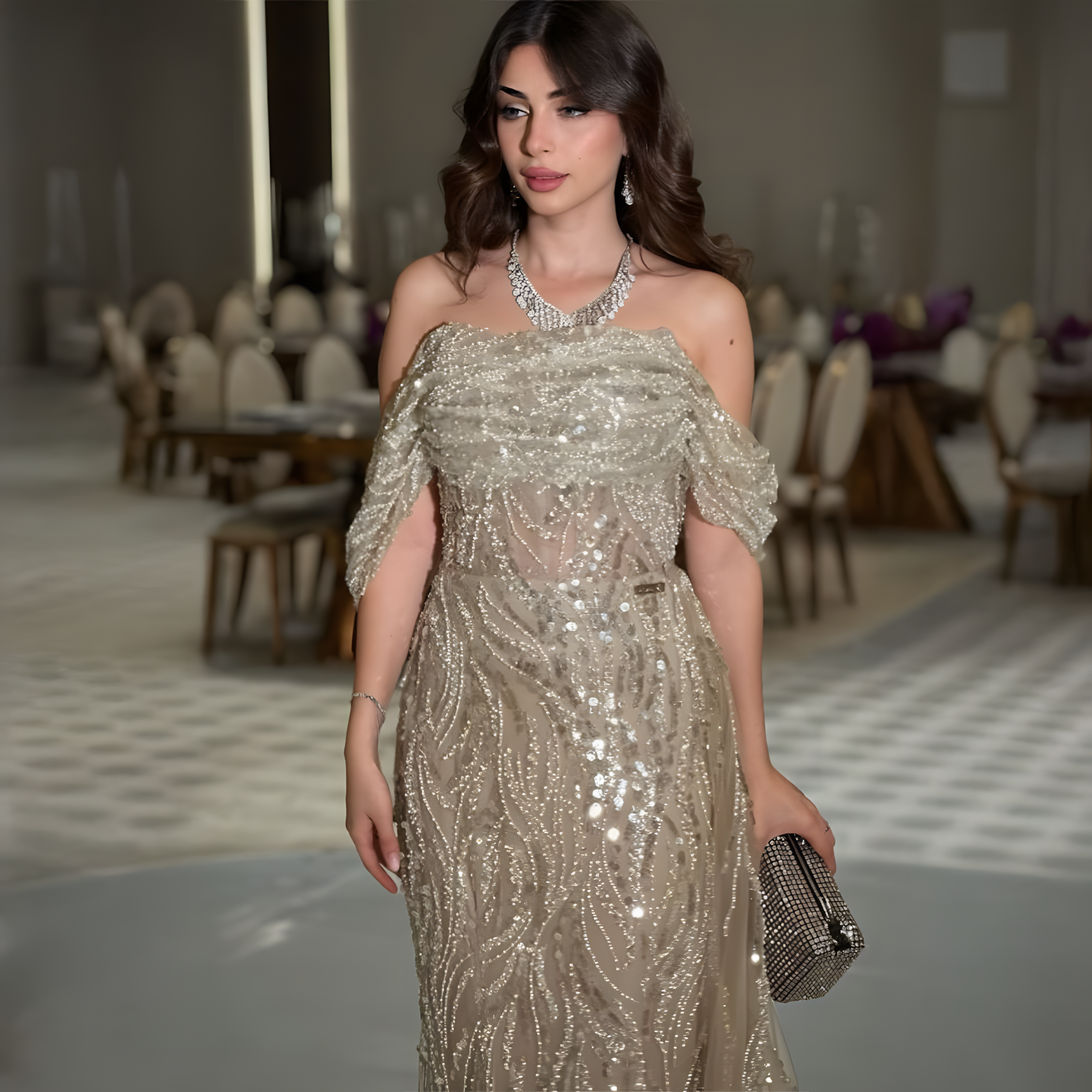 فستان سهره تطريز راقي