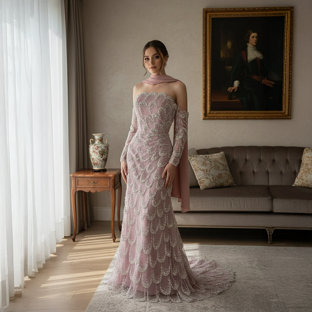 فستان سهره لحمي