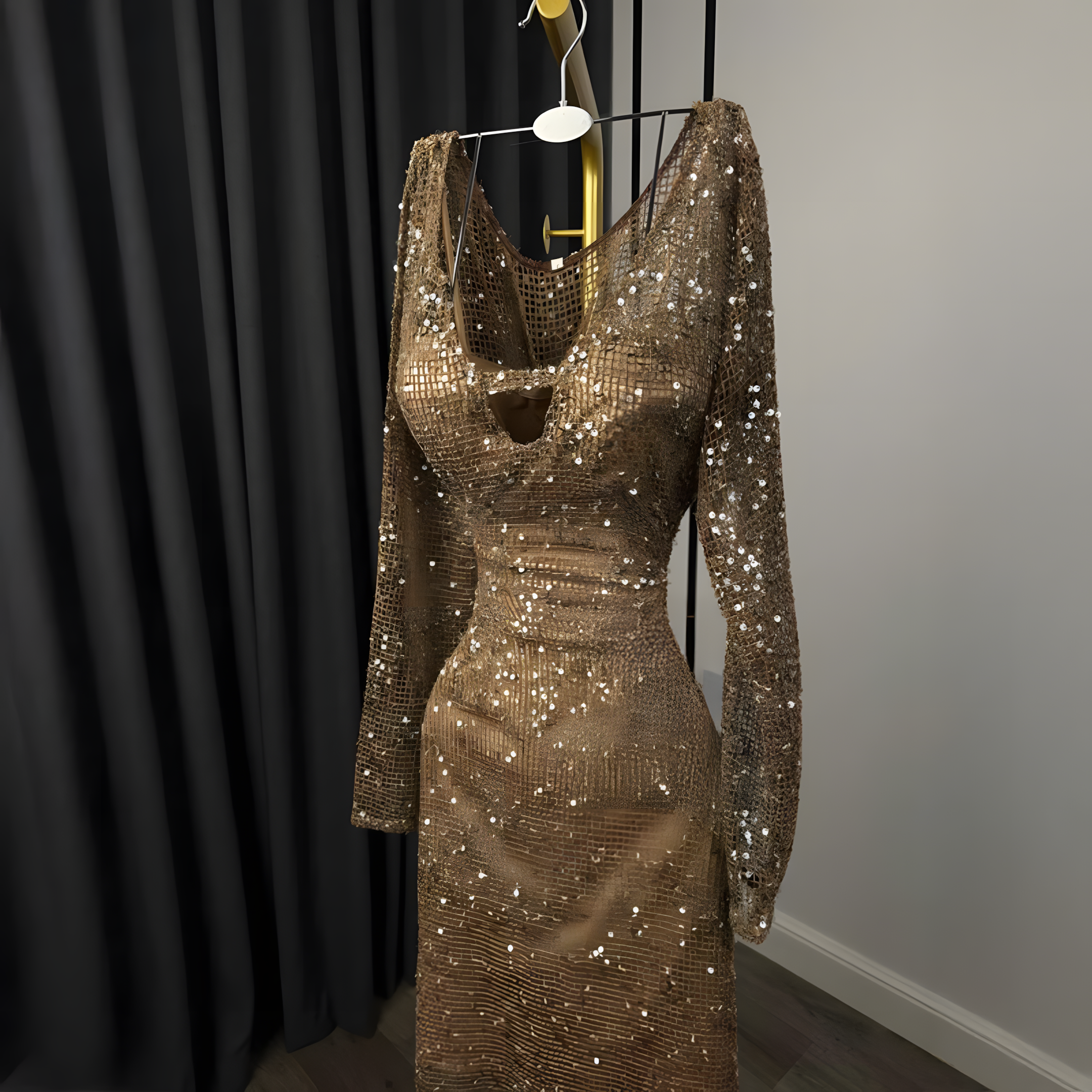 فستان سهره ذهبي - الصورة 4