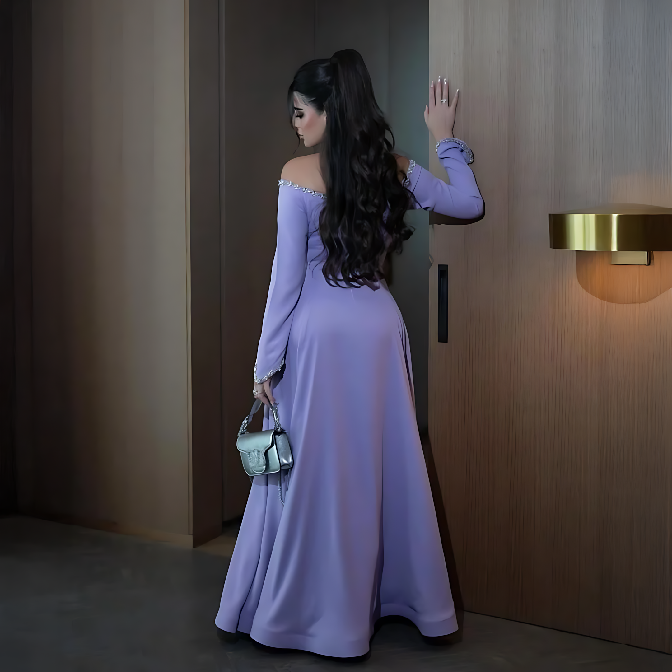 فستان سهره ارجواني - الصورة 4