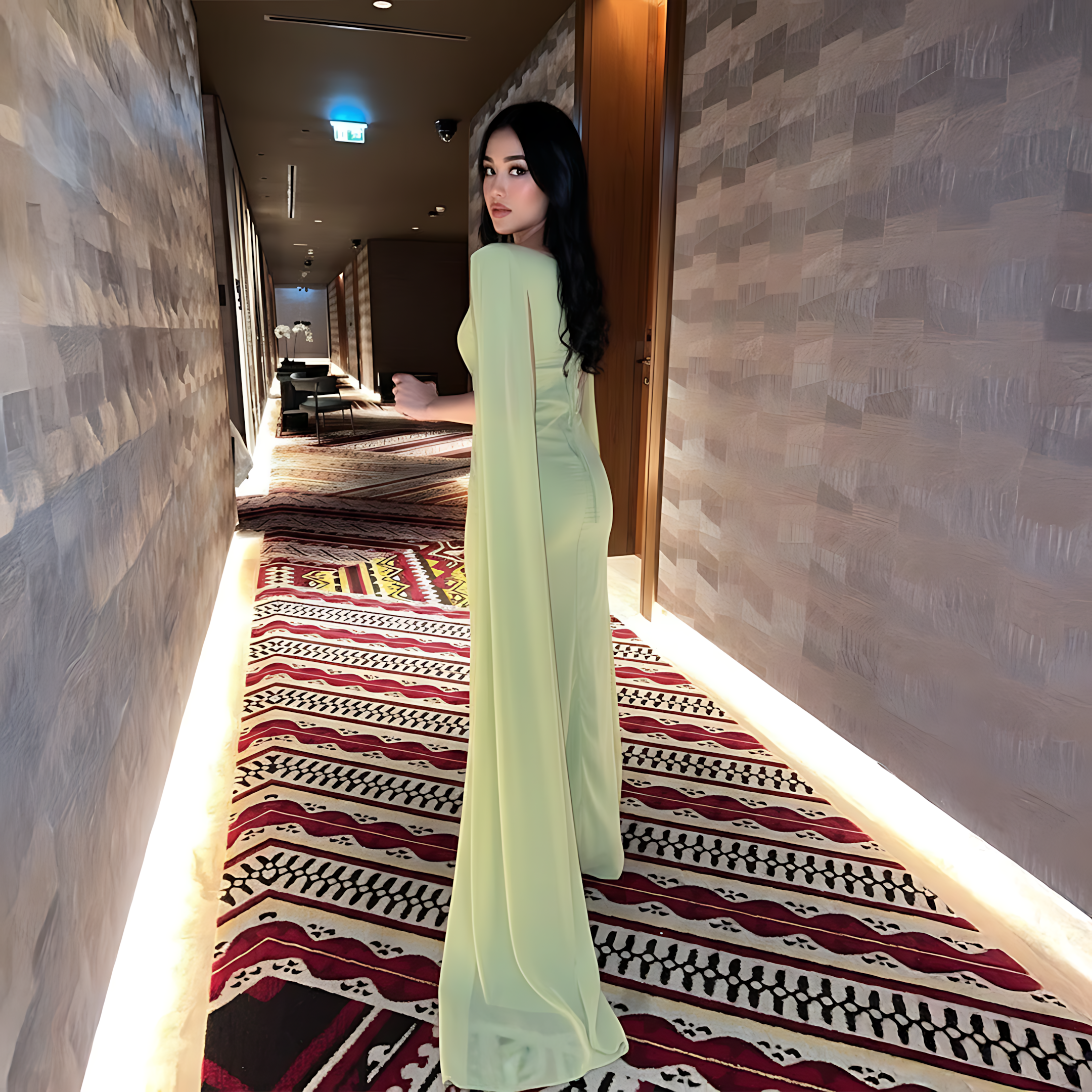 فستان ناعم ليموني - الصورة 4