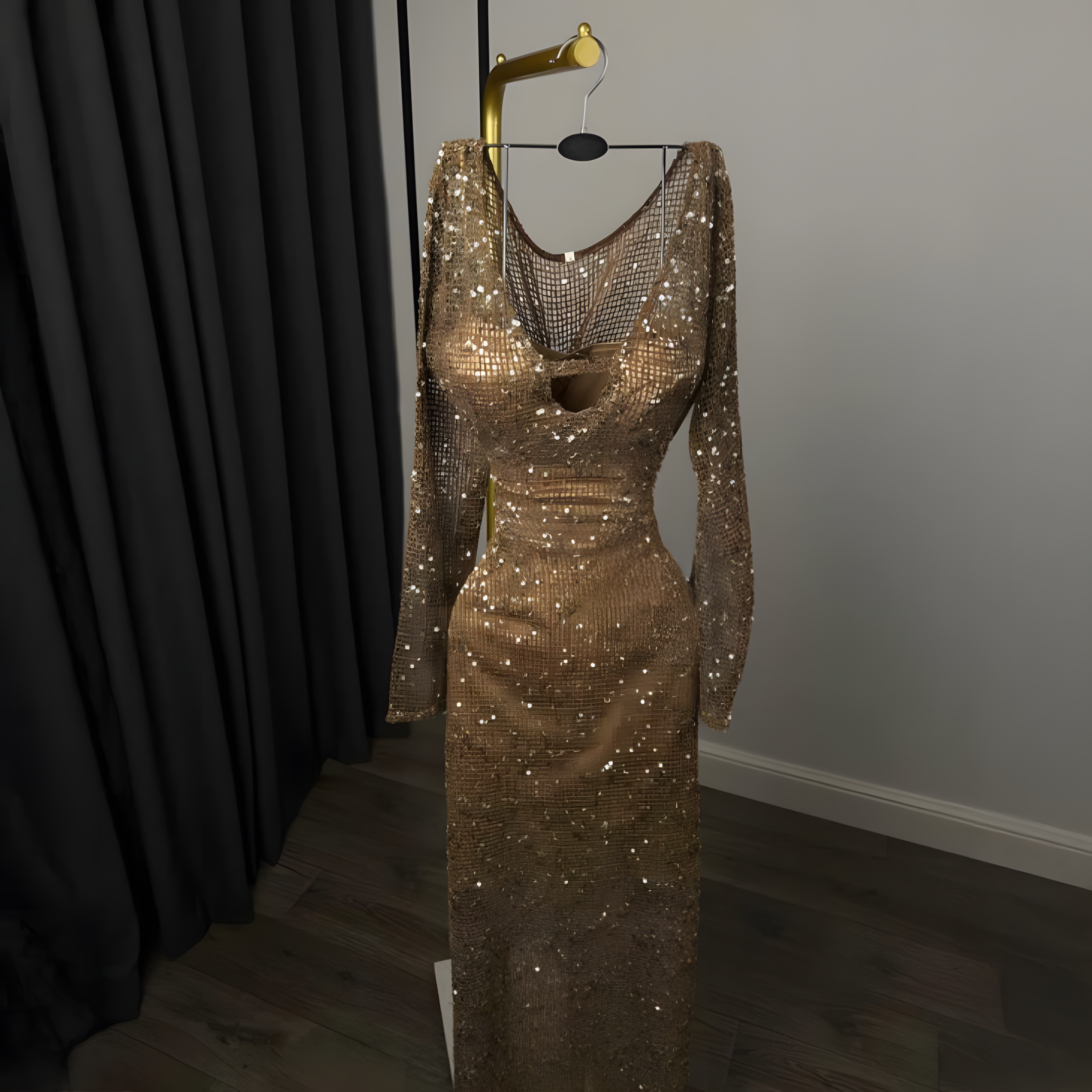 فستان سهره ذهبي - الصورة 3