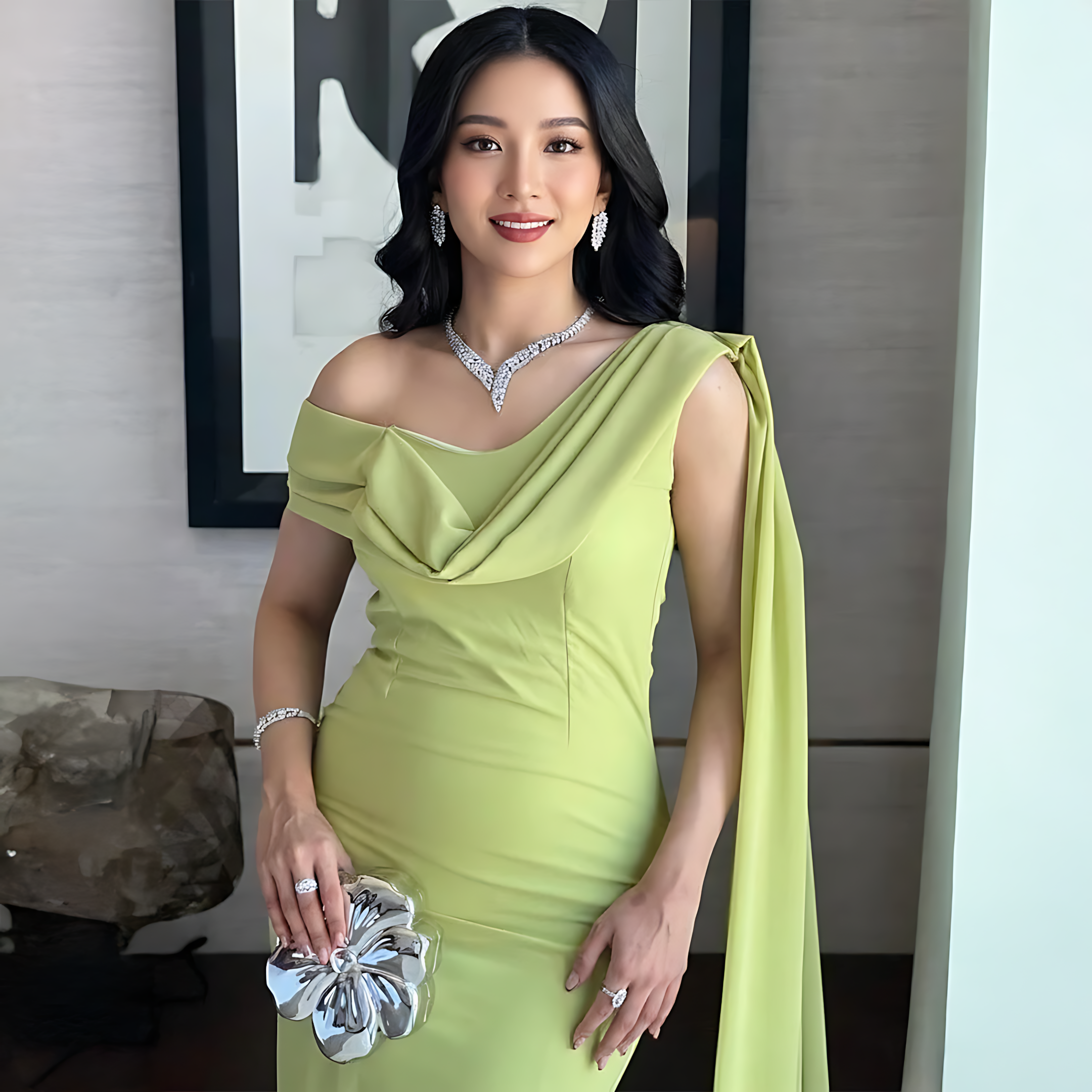 فستان ناعم ليموني - الصورة 2