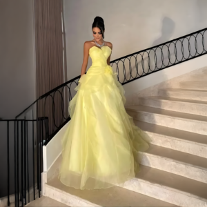 فستان سهره ليموني