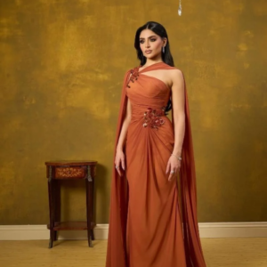 فستان سهره برتقالي محروق