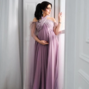 فستان حوامل ليلكي