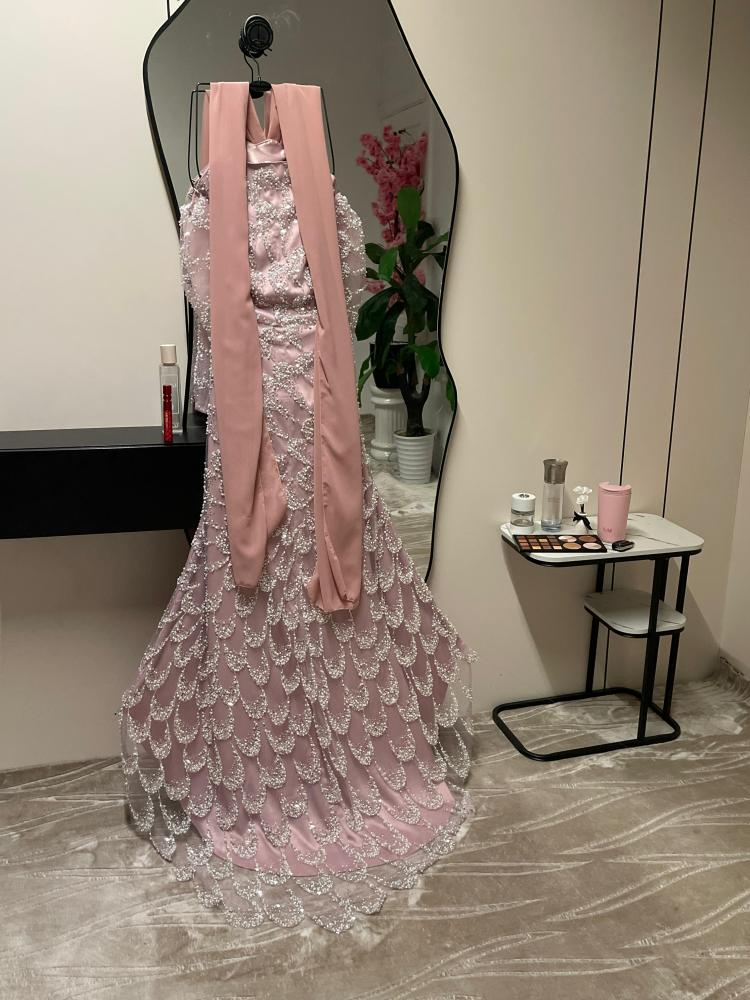 فستان سهره لحمي - الصورة 5