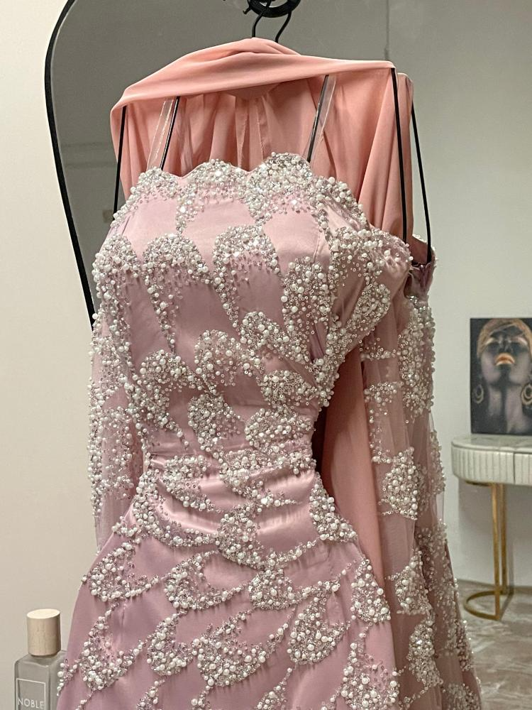 فستان سهره لحمي - الصورة 4